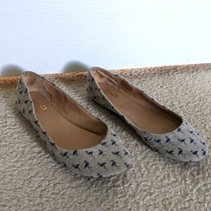 Mix No. 6 Flamingo Bird Ballet Flats Canvas Slip-Ons, 6